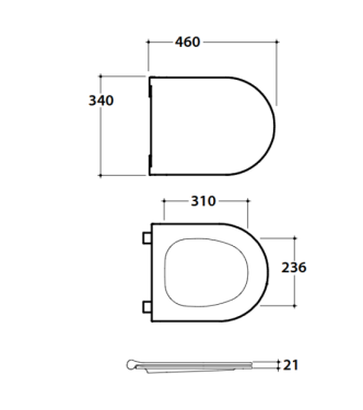 WC seat Globo MODE - White high gloss, soft-close