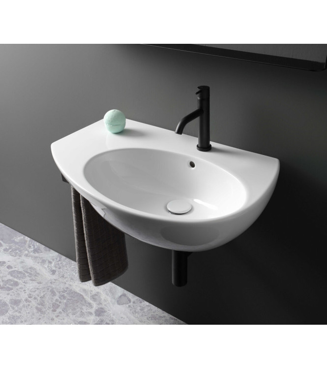 MODE LAVABO SOSPESO DESTRO 70x45 BIANCO LUCIDO