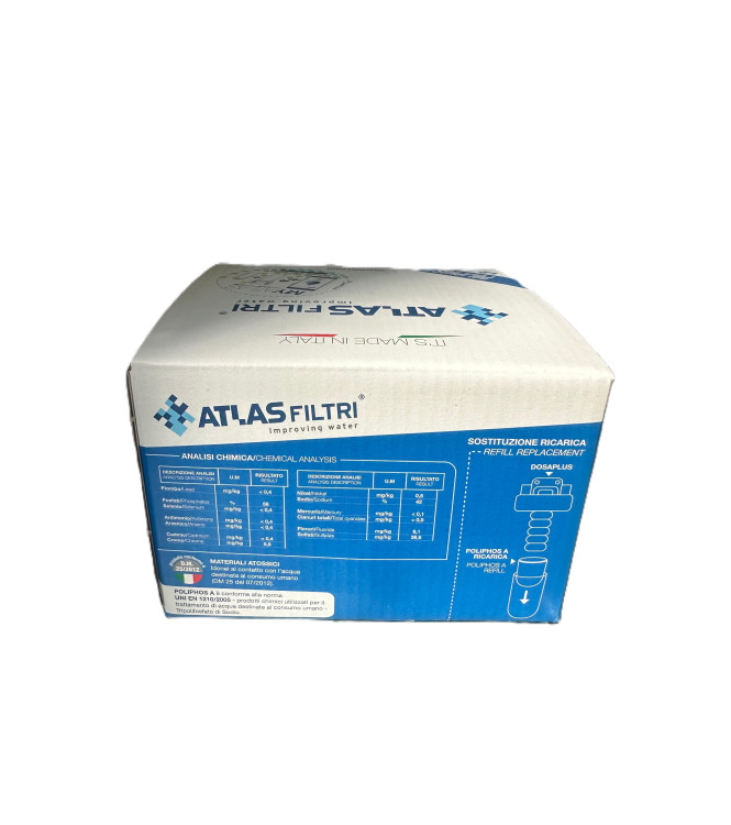 Ricarica Polvere Polifosfato 12pz pronta all'uso Atlas Filtri Poliphos RE5000057 - 12 Ricariche  Anticalcare per Caldaie