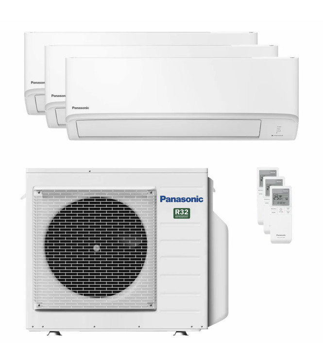 Condizionatore Panasonic Serie TZ trial split 7000+7000+15000 BTU inverter A+++/A+ wifi unità esterna 3Z52