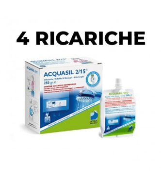 4 ricariche ACQUABREVETTI  PC100 ACQUASIL 2/15 250 gr. - Anticorrosivo Antincrostante per pompe MINIDUE