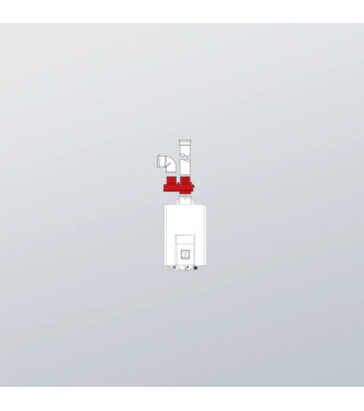 Sdoppiatore aria-fumi ø 80/80 con raccogli condensa