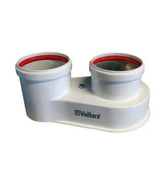 KIT SDOPPIATORE FUMI CON ISPEZIONE 80/80 VAILLANT PER TURBOMAG E TURBOMAG PLUS