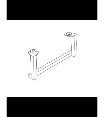 Portasciugamani laterale nero opaco per lavabo Mode ME070