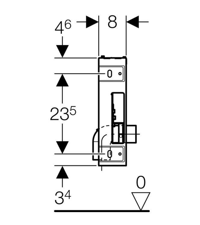 Geberit Combifix Italia per bidet sospeso da Incasso COD. 457.608.00.5
