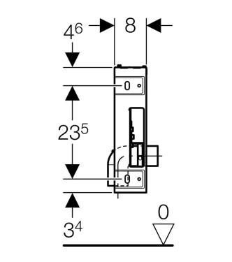 Geberit Combifix Italia per bidet sospeso da Incasso COD. 457.608.00.5